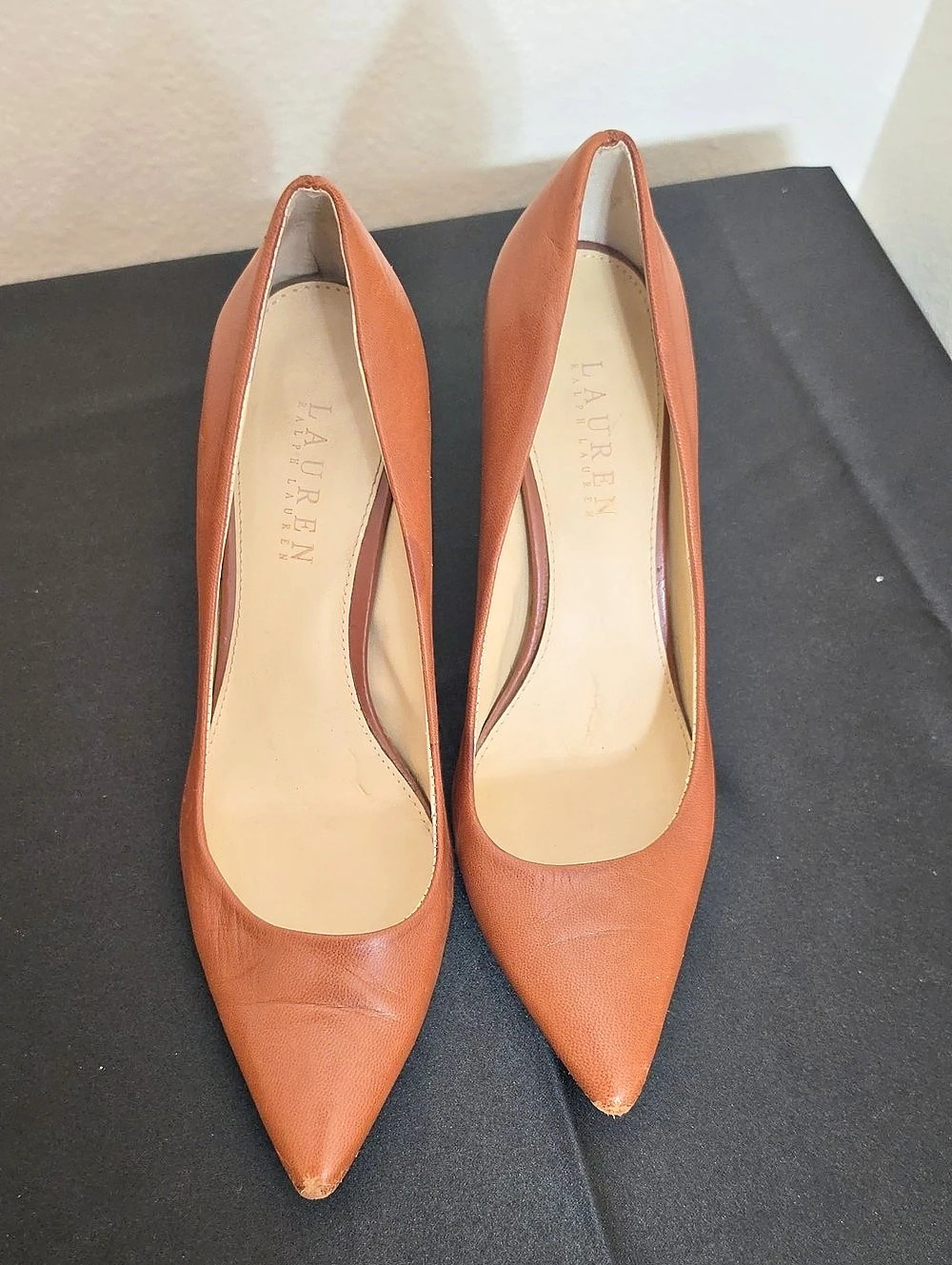Ralph Lauren Pointed Toe Heels in Brown